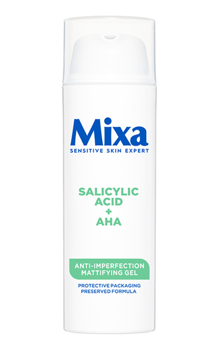 MIXA MIXA, ANTI-IMPERFECTION, matinis veido gelis nuo netobulumų, 50 ml. 50 ml