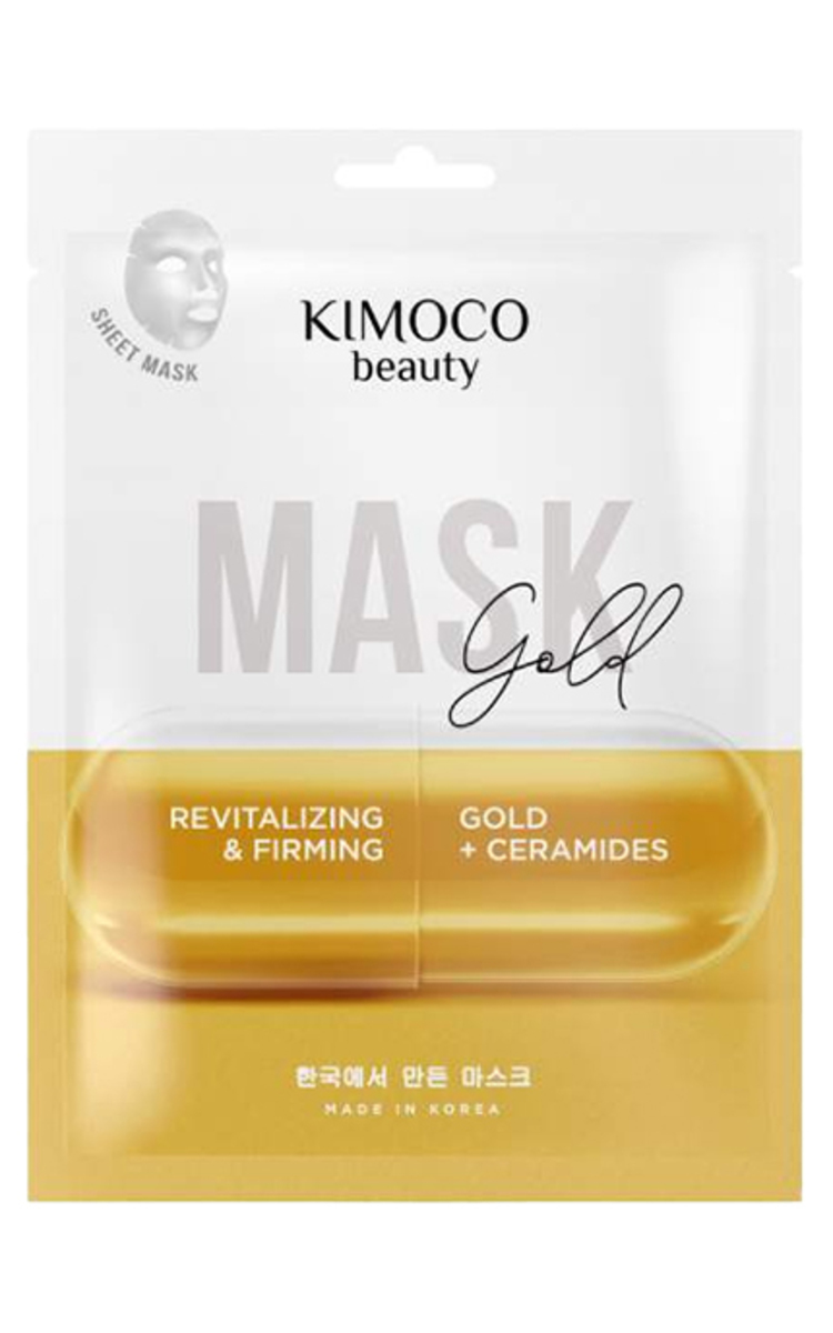 KIMOCO KIMOCO BEAUTY, GOLD, veido kaukė su auksu ir ceramidais, 23 ml. 23 ml