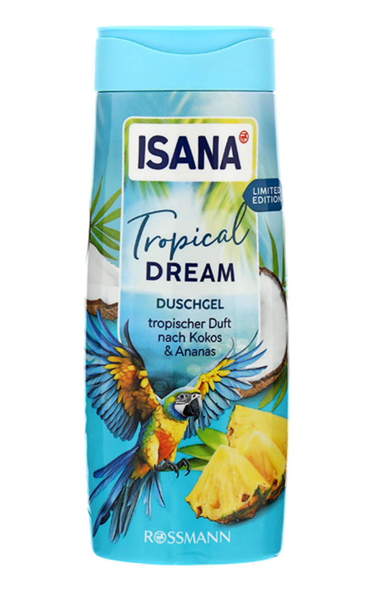 ISANA ISANA, TROPICAL DREAM, kokosų ir ananasų aromato, dušo gelis, 300 ml.  300 ml