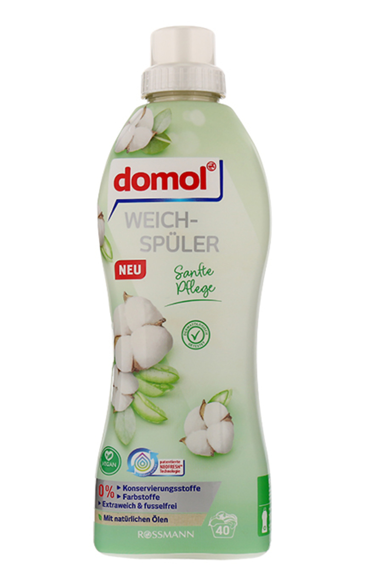 DOMOL DOMOL, SANFTE PFLEGE, skalbinių minkštiklis, 1 l. 1000 ml