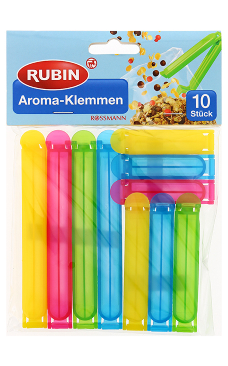 RUBIN RUBIN, aromatą išsaugantys spaustukai, 10 vnt. 10 vnt.