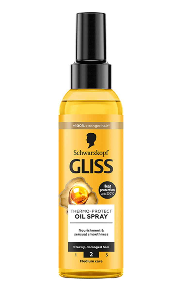 GLISS GLISS, THERMO-PROTECT, aliejaus purškiklis plaukams, 150 ml. 150 ml