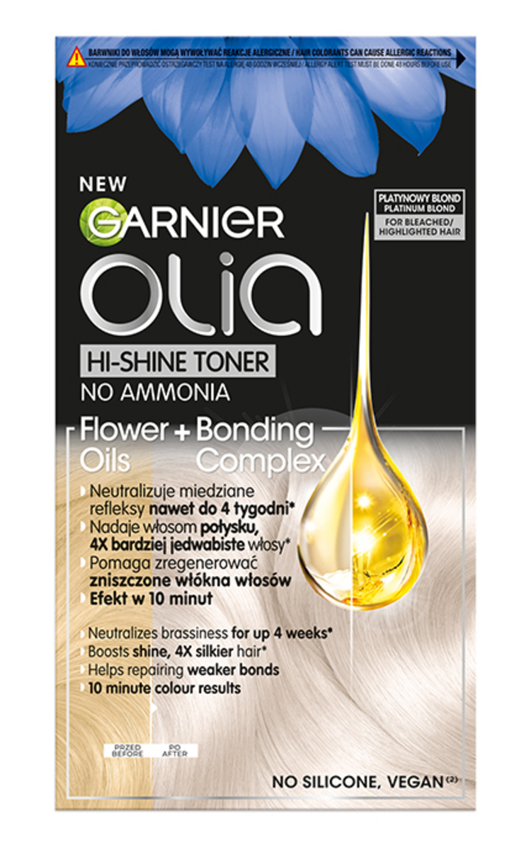 GARNIER OLIA GARNIER, OLIA, tonuojantys plaukų dažai be amoniako, 10.01 AFTER BLEACH PLATINUM BLOND, 1 vnt. 1 vnt.