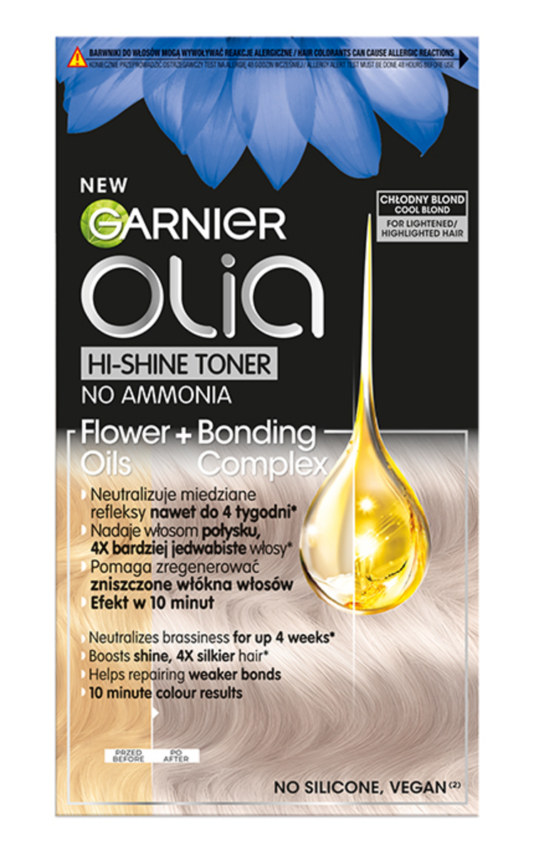 GARNIER OLIA GARNIER, OLIA, tonuojantys plaukų dažai be amoniako, 9.1 AFTER LIGHTENER COOL BLOND, 1 vnt. 1 vnt.