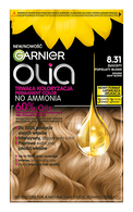 GARNIER, OLIA, ilgalaikiai aliejiniai plaukų dažai be amoniako, 8.31 GOLDEN ASHY BLOND, 1 vnt.