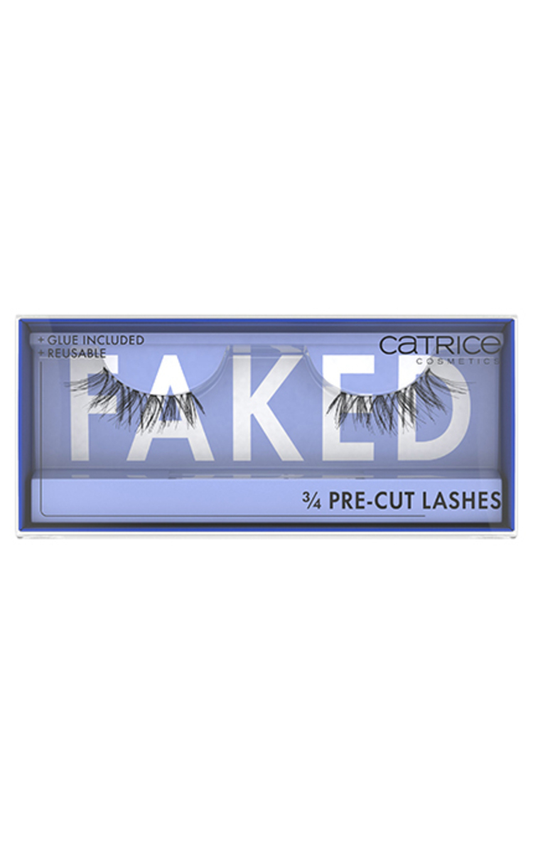 CATRICE CATRICE, FAKED 3/4 PRE-CUT LASHES, klijuojamos blakstienos, 1 pak. 1 vnt.