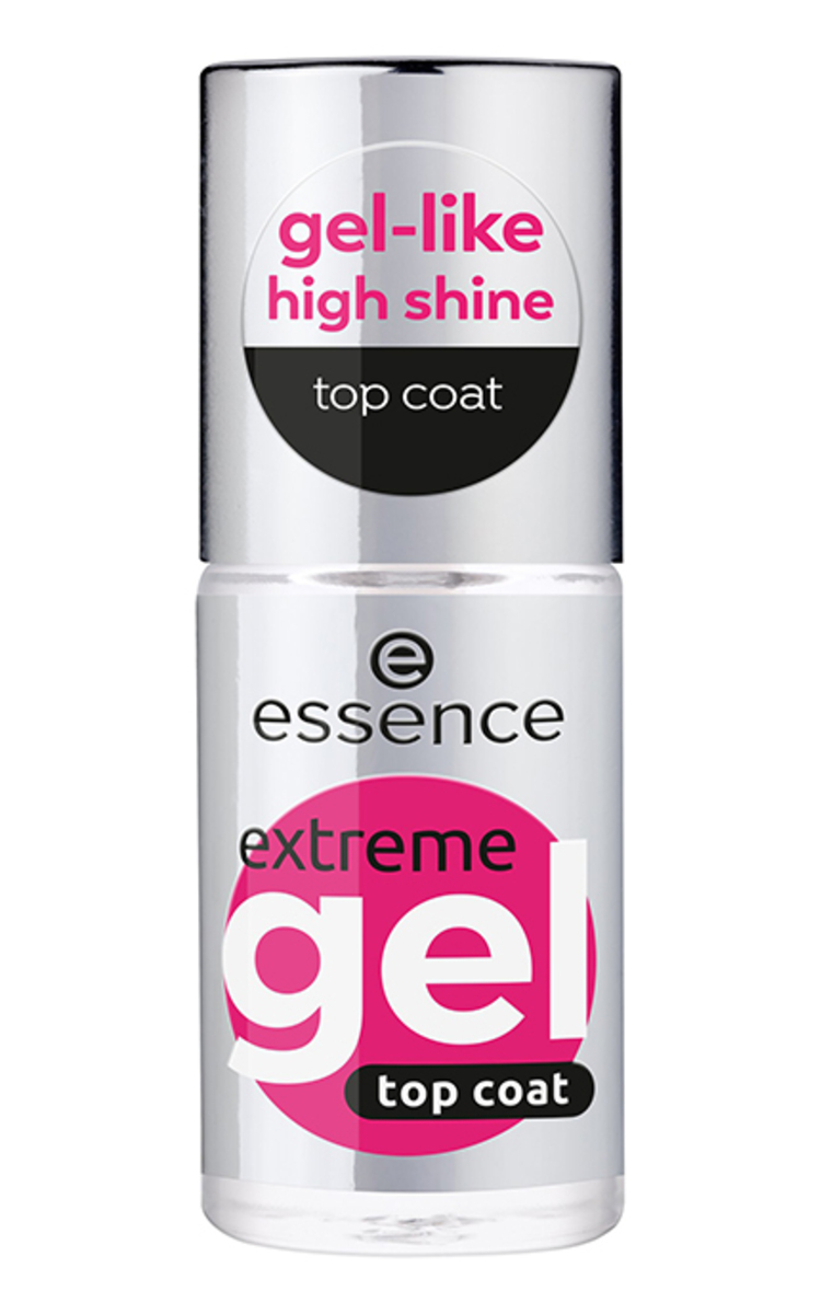 ESSENCE ESSENCE, EXTREME GEL TOP COAT, viršutinis nagų lako sluoksnis, 01, 8 ml. 8 ml