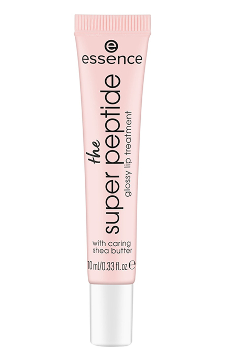 ESSENCE ESSENCE, THE SUPER PEPTIDE GLOSSY LIP TREATMENT, lūpų priežiūros priemonė, 01, 10 ml. 1 vnt.