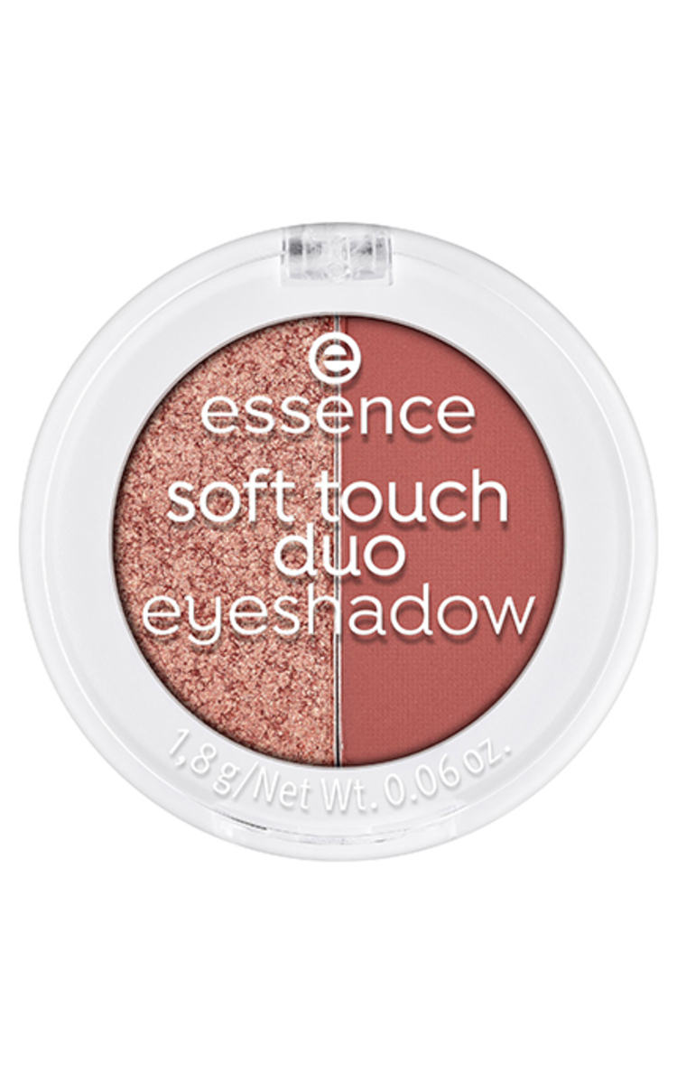 ESSENCE ESSENCE, SOFT TOUCH DUO EYESHADOW, akių šešėliai, 01 BRONZE BEAUTY, 1,8 g. 01 BRONZE BEAUTY