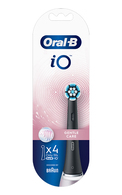 ORAL-B, IO REFILL GENTLE CARE, BLACK, šepetėlio galvutės, 4vnt.