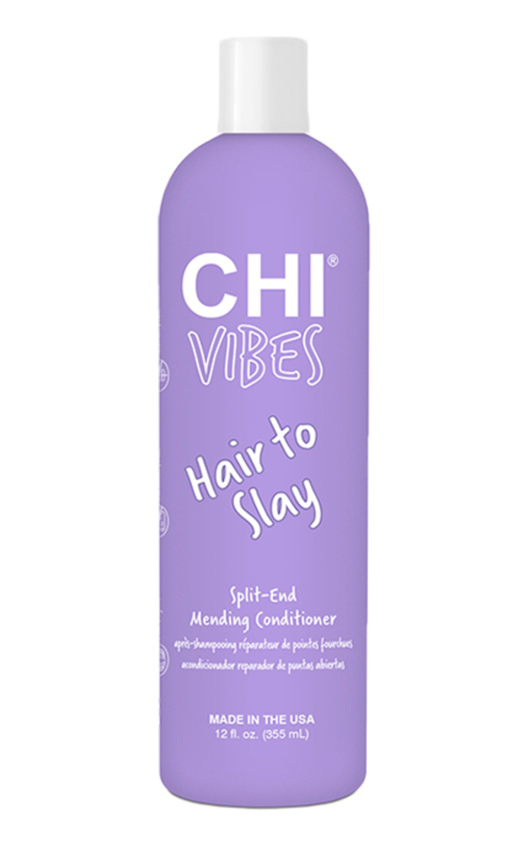 CHI LUXURY CHI, VIBES, HAIR TO SLAY, kondicionierius išsišakojusiems plaukų galiukams, 355 ml. 355 ml