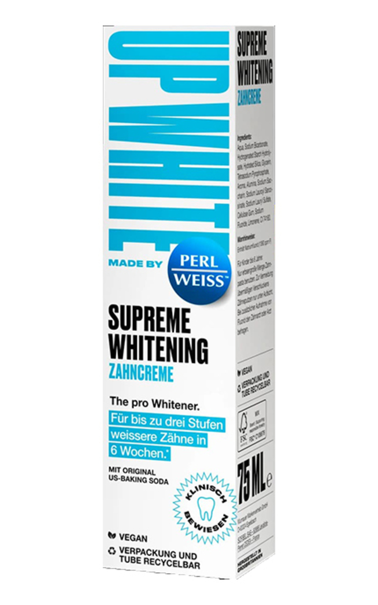 PERL WEISS PERLWEISS, UPWHITE SUPREME WHITENING, balinamoji dantų pasta, 75 ml. 75 ml