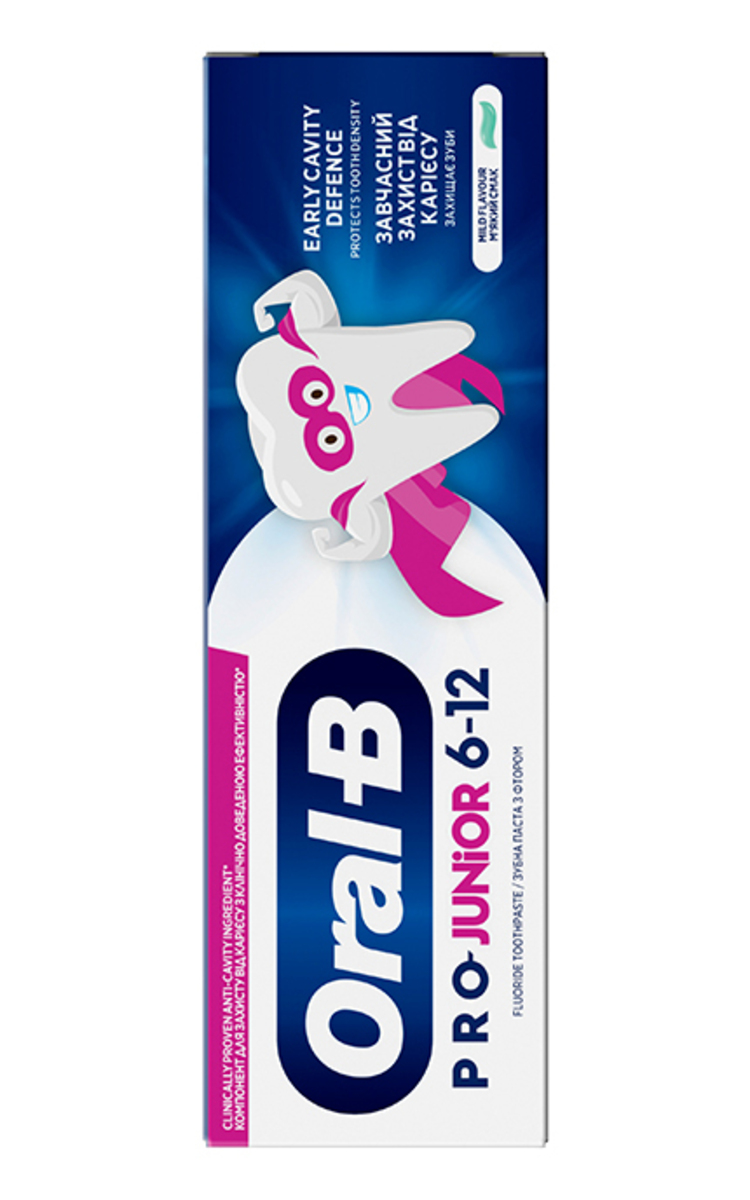 ORAL B ORAL-B, PRO JUNIOR, dantų pasta vaikams, 6-12 m., 75 ml. 75 ml