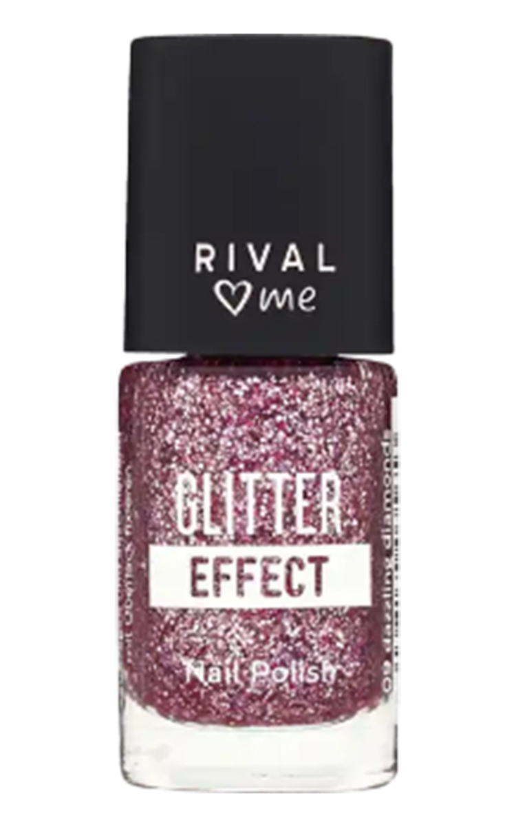 RIVAL LOVES ME RIVAL LOVES ME, GLITTER EFFECT, nagų lakas, 09 DAZZLING DIAMONDS, 9 ml. 9 ml