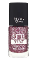 RIVAL LOVES ME, GLITTER EFFECT, nagų lakas, 09 DAZZLING DIAMONDS, 9 ml.