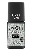 RIVAL LOVES ME, UV-GELS ON THE GO, nagų lakas su blizgučiais (2 žingsnis), 08 NIGHT OUT, 8 ml.