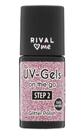 RIVAL LOVES ME, UV-GELS ON THE GO, nagų lakas su blizgučiais (2 žingsnis), 07 RICH & FAMOUS, 8 ml.