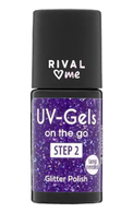 RIVAL LOVES ME, UV-GELS ON THE GO, nagų lakas su blizgučiais (2 žingsnis), 06 EYECATCHER, 8 ml.