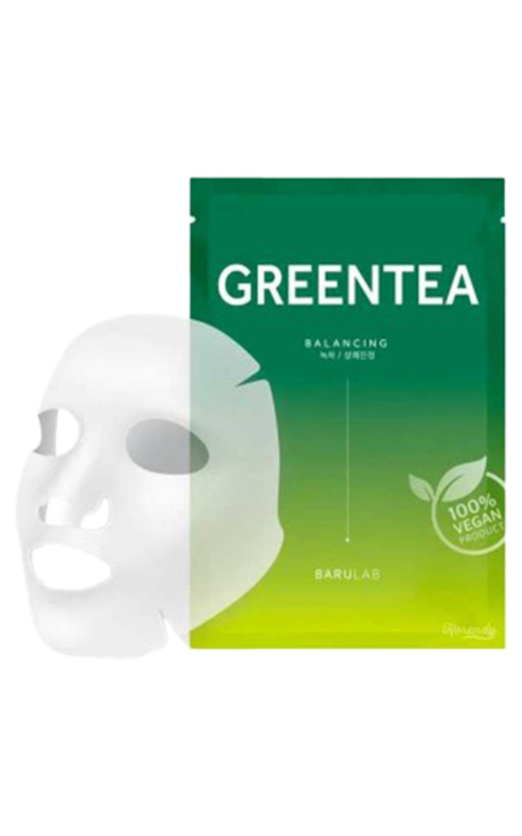 BARULAB, GREEN TEA BALANCING, lakštinė veido kaukė, 23 g.