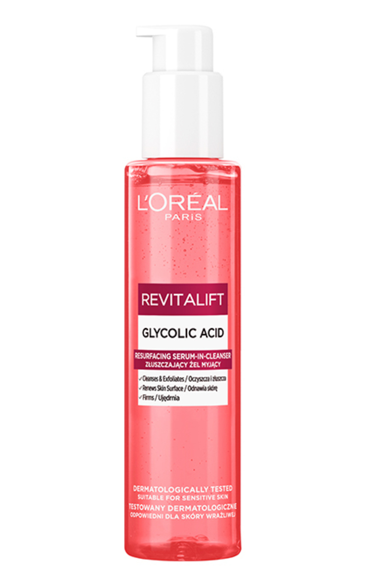 L'OREAL PARIS, REVITALIFT, atkuriamasis valomasis gelis su glikolio rūgštimi, 150 ml.