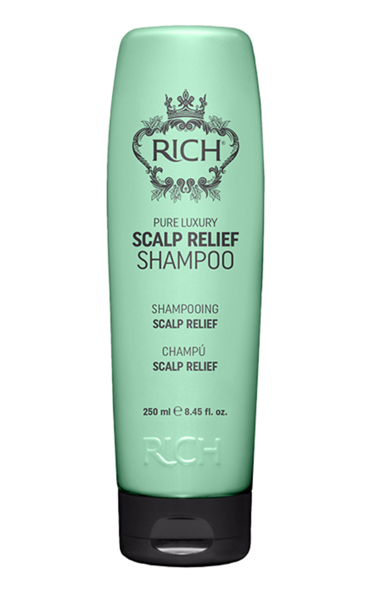 RICH RICH, SCALP RELIEF, galvos odą puoselėjantis ir raminantis šampūnas, 250 ml. 250 ml