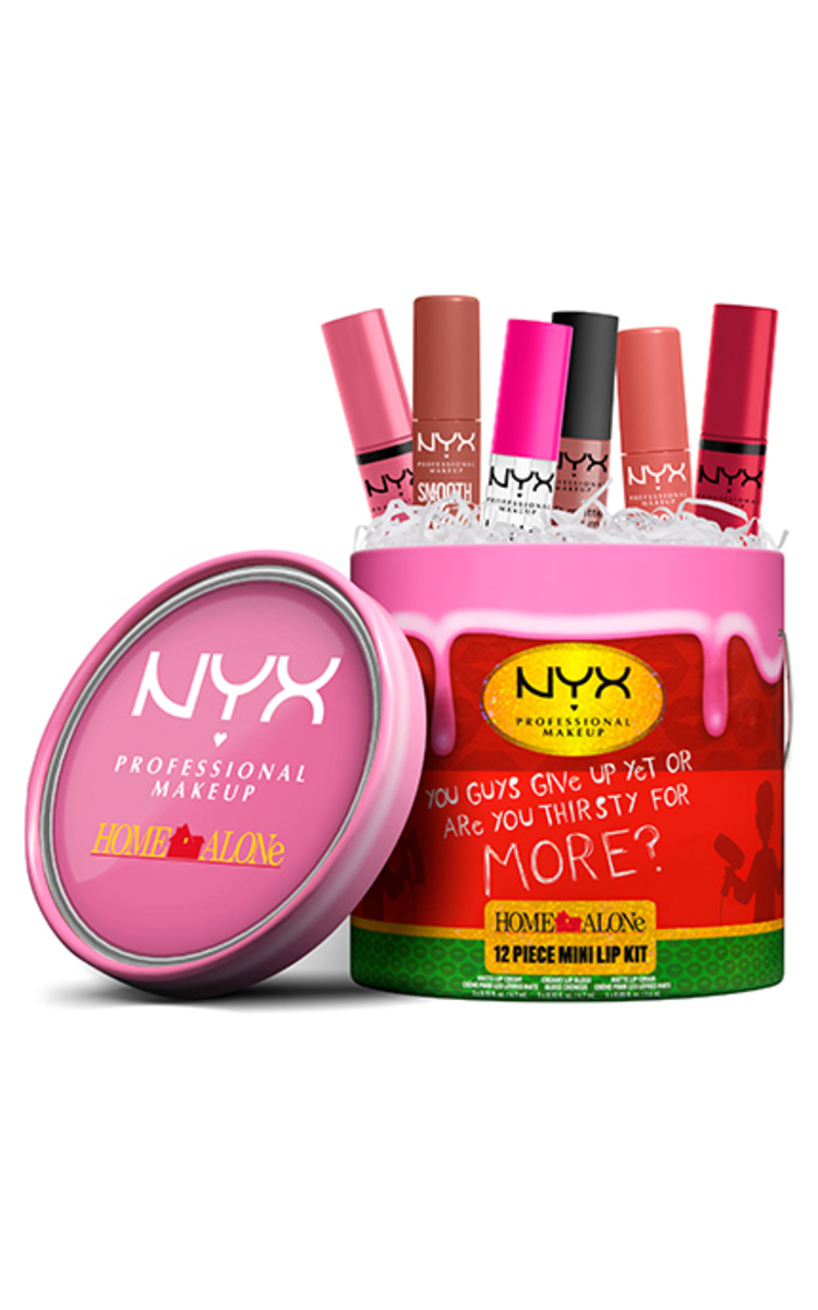 NYX PROFESSIONAL MAKEUP NYX PROFESSIONAL MAKEUP, HOME ALONE, mini lūpų priemonių rinkinys, 12 vnt. 1 vnt.