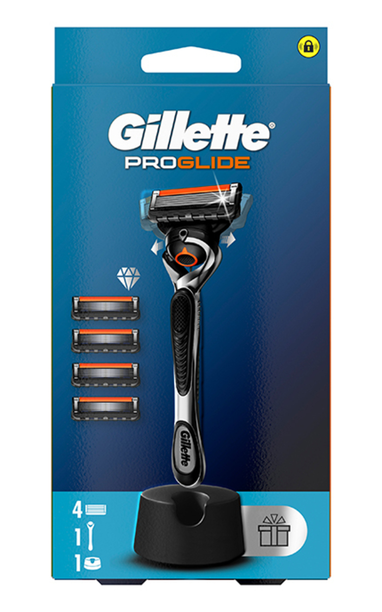 GILLETTE GILLETTE, PROGLIDE, skustuvas 1 vnt. + 4 galvutės 1 vnt.