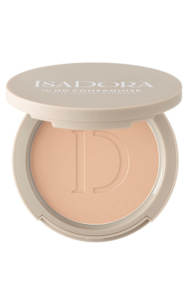 ISADORA ISADORA, THE NO COMPROMISE, MATTE LONGWEAR, kompaktinė pudra, 66 WARM BEIGE, 7 g. 1 vnt.