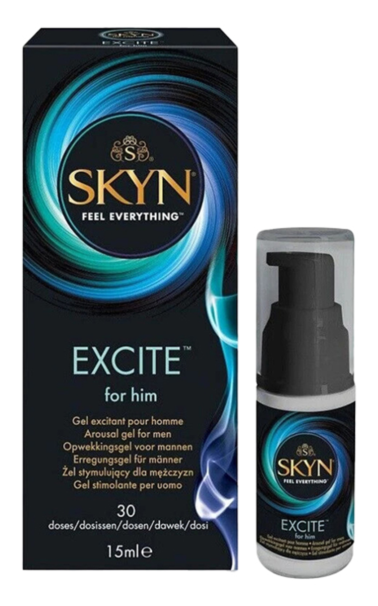 LIFESTYLES LIFESTYLES, SKYN EXITE FOR HIM, stimuliuojantis gelis jam, 15ml / 30 dozių 15 ml