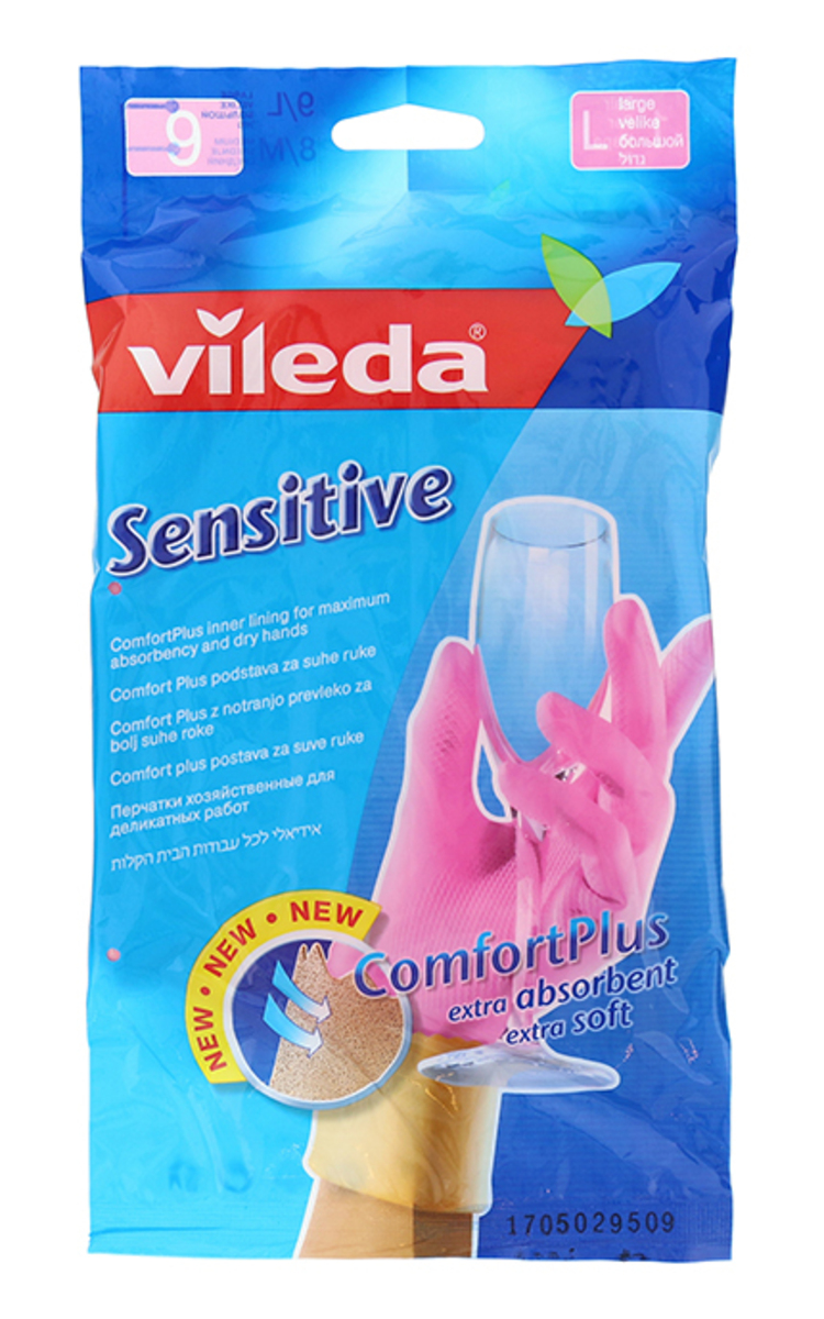 VILEDA VILEDA, SENSITIVE, pirštinės, L dydis, 1 vnt. 1 vnt.