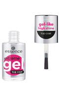 ESSENCE, EXTREME GEL TOP COAT, viršutinis nagų lako sluoksnis, 01, 8 ml.