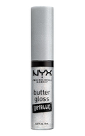 NYX PROFESSIONAL MAKEUP, BUTTER GLOSS METALLICS, lūpų blizgis, ICE, 1 vnt.